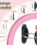 Package contents for Heavy Duty Anti Tip Furniture Anchors Six Pack, showing screws, anchors, and metal ropes.