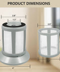 Two Pack Replacement Filters For Zing Canister Vacuum Cleaners 2156A 1665 16652 1665W Fits Part 1613056 dimensions