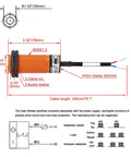 Illustration of SZC M30 Capacitive Proximity Sensor Switch 20AC 20 To 250 VAC 400mA Normally Closed 2 Wire Detecting Distance 1 To 20mm