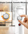 Hand adjusting 700W Oil Filled Radiator Heater With Adjustable Thermostat Two Heat Settings Overheat Protection Silent Operation Cozy Warmth