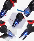 Multipurpose Wire Strippers And Crimping Pliers With Quick Change Heads For DIYers And Home Pros, ergonomic grip, rust-resistant steel