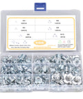 Extensive T Nut Assortment Kit With 105Pcs Galvanized Carbon Steel Tee Nuts M10 Pronged Threaded Inserts for Woodworking Projects