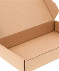 Open kraft paper box from 10 Pack Paper Mailing Boxes For Shipping Compact Cardboard Mailer Boxes Flat Corrugated Packing For Small Items Moving Supplies Durable Kraft Packaging