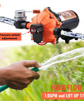 12V RV Fresh Water Pump That Delivers 7 GPM At 75 PSI Self Priming Diaphragm With Pressure Switch And Filter Ultra Quiet 5 Chamber Design for irrigation