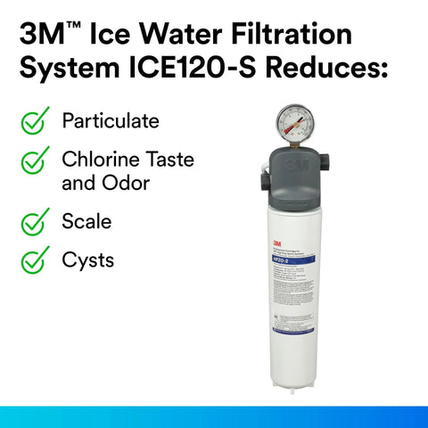 Pro Grade Commercial Ice Maker Water Filtration System Delivers 1.5 GPM, 9,000 Gallon Capacity, Reduces Sediment and Chlorine
