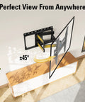 Heavy Duty Full Motion TV Wall Mount For 32 To 70 Inch Sets Up To 99 Lbs showing ±45° swivel angle for optimal viewing.