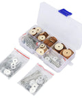 50 Set Doll Joints And Cotter Pins Skeleton Movable Joints For Teddy Bear Making Supplies Wood Craft Kit shown in storage box
