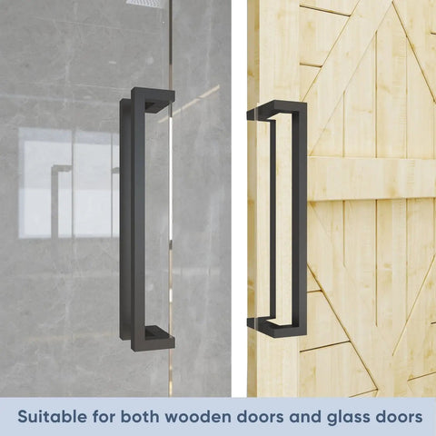 24 Inch Heavy Duty Stainless Steel Door Handle Pull Slick Modern Square Design Beefy Push Pull Hardware For Glass And Wood Doors Knockout Upgrade For Office Store Or Home Entrance Fixtures