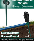 Heavy Duty Aluminum Spike Sprinklers For Your Yard With Adjustable Spray Coverage And 5 Spray Patterns, Easy To Install