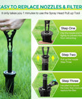 Sprinkler Pull Up Tool For Pop Up Heads Grab And Go Design Easy Grip For Pulling Up Sprinkler Riser And Adjusting Nozzles