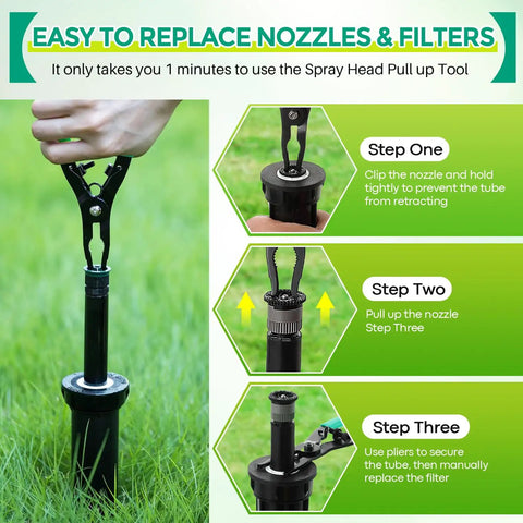 Sprinkler Pull Up Tool For Pop Up Heads Grab And Go Design Easy Grip For Pulling Up Sprinkler Riser And Adjusting Nozzles