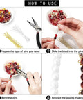 200 Pcs 70mm 21 Gauge Straight Eye Pins For Jewelry Making Silver Color Ball Head Pins For DIY Earrings Bracelets Necklaces Pendants Christmas Crafts, how-to-use collage