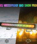 Wash Light Bar 45W RGBW DJ Stage Lights With Smart App Control Waterproof 36 LED Wall Washer in snowy and rainy backdrop