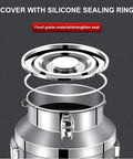 Heavy Duty 12-68 Gallon Stainless Steel Storage Bucket with Sealed Lids For Rice Grains Coffee Beans Dog Food Oil And Milk Can Jug Container with silicone sealing lid.