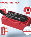 Heavy Duty 300A Bus Bar For Rock Solid 12V Power Distribution With Four M8 Studs Waterproof Junction Block, red terminal distribution.