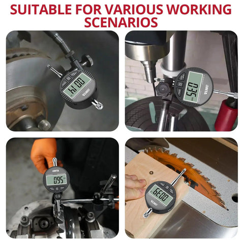 Pro Grade Digital Dial Indicator 1 Inch With 0.0005 Inch Resolution in various industrial and lab applications