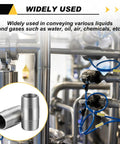 Pipes with Heavy Duty 304 Stainless Steel Pipe Fittings, 3/4 Inch NPT Male to 3/4 Inch NPT Male, 2 Inch Nipple for Oil, Air, Fuel