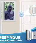 Door Reinforcement Lock 800Lbs Strength Built For Real Home Security Extra Privacy Child Proof Drilling Required Easy Install With 8 Screws shown installed on a door, preventing unauthorized entry.