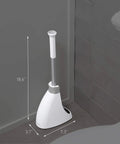 Must Have Toilet Plunger And Toilet Brush Set With Holder Magnetic Drip Free Covers Crescent Brush Head Modern Plunger