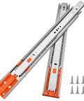 14 Inch Soft Close Drawer Slides With Full Extension Stainless Steel Side Mount Glides Heavy Duty Rails and screws