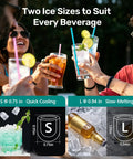 Compact Countertop Ice Maker With Self Cleaning Design And Rapid Cube Batch Output built for your kitchen or patio with two ice sizes.