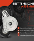 Beefy Belt Tensioner Assembly With Pulley For Dodge Dakota Durango Ram 1500 Jeep Commander Grand Cherokee Mitsubishi Raider Chrysler Aspen Replacement 53030958AC