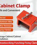 Heavy Duty Hole Punching Fixture Clamping Jig For Cabinet Assembly And Custom Furniture with red aluminum clamp design.