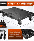 Heavy Duty Interlocking Furniture Dolly 2 Pack Slick Rolling Casters Designed For Moving Big Appliances And Overweight Loads Without Breaking A Sweat with dimensions and smooth rolling casters.