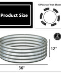 3X3X1Ft Galvanized Round Raised Garden Bed Kit Outdoor Planter Box Made From Durable Metal For Easy Assembly Weather Resistant