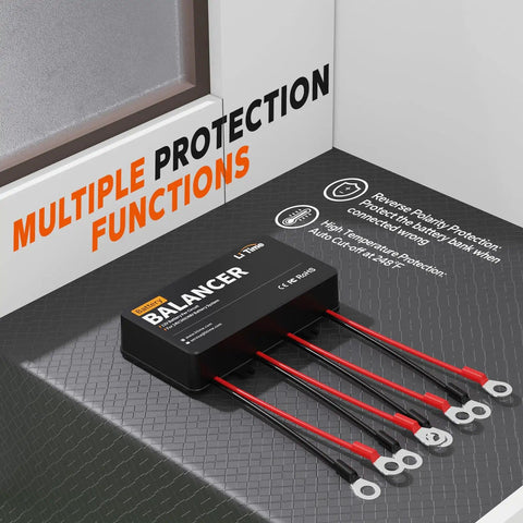 48V Battery Equalizer And Active Balancer For 24V 36V And 48V Banks with cables, plug in and play, multiple protection functions