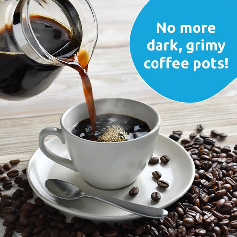 Coffee Equipment Cleaner For Espresso Machines And All Purpose Brew Gear Removes Oils And Mineral Buildup From Glass Plastic And Stainless Steel 1 Oz 48 Count Ensures Peak Flavor In Every Cup And Keeps Your Coffee Gear Fresh, coffee pot cleaning image