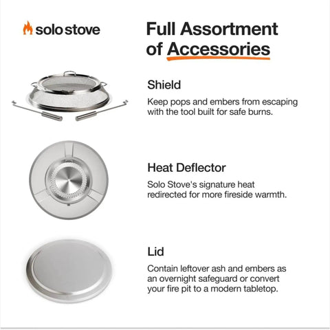 Smokeless 27 Inch Fire Pit For Outdoor Wood Burning, Portable Stainless Steel Outdoor Fireplace With Removable Ash Pan accessories
