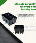 1020 Universal Bottom Tray 1 Pack Heavy Duty Seed Starting Base For Indoor Gardening With Bottom Watering Shown With Cell Inserts