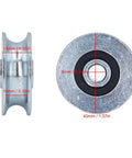 Heavy Duty Pulley Wheel 40Mm Outer Diameter 8Mm Inner Diameter Alloy Steel 608ZZ Sealed Bearing Low Noise Guide Roller For Cable Machines Gym