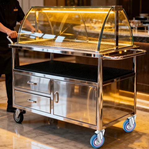 4 Inch Silent Swivel Trolley Wheels Built To Haul Heavy Duty Furniture Casters Wear Resistant Stainless Steel And Plastic For Hotels Restaurants