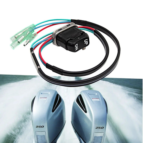 Tilt Trim Switch Replacement For Outboard Remote Control Box Fits Mercury Mariner And Similar Models Replaces 87-16991A1 87-18286A2 87-18286A26 87-18286A43 with cable and connectors