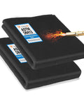 2Pack 10mm Thick Fireproof Welding Blanket 12x12 Inches Carbon Felt Shield with flame test, two stacked blankets