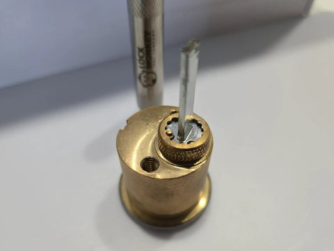 Hollow Stainless Steel Lock Cylinder Cap Removal Tool For Easy Disassembly Rekeying And Maintenance Of Locks with brass cylinder detail