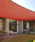 Sun Shade Sail 20x20 Outdoor Rectangle Canopy For Patio And Garden Terra Red UV Block Weatherproof Shade over patio