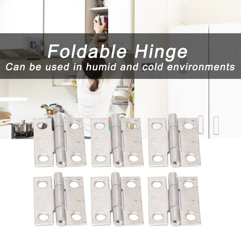 1 Inch Stainless Steel Butt Hinges 4 Hole Foldable Cabinet Hinges For Marine Boxes 10 Piece Set Heavy Duty Rust Resistant