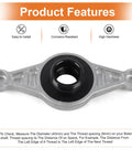 Pro Grade Wheel Balancer Hub Wing Nut 812103 For Hunter DSP Auto Tire Rigs showing corrosion-resistant material and black threaded design.