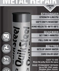 Heavy Hitter Steel Reinforced Epoxy Putty 2 Oz Gray Quick Set For Auto And Plumbing Repairs Takes Five Hundred Degree Heat packaging.