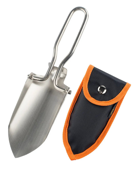 Lightweight Folding Shovel For Camping And Gardening Handy Compact Trowel Tool with Carry Case in stainless steel