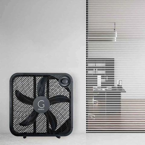 20 Inch High Velocity Box Fan With 3 Speed Settings, Carry Handle, Durable Copper Motor For Strong Airflow And Quick Cooling