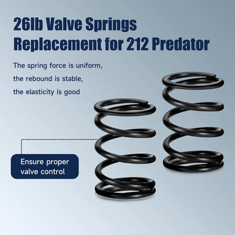 Flat Top 70 Millimeter Piston Kit With 0.550 Compression Height And 26 Lb Valve Springs For Predator 212cc 224cc GX160 GX200 Mini Bikes