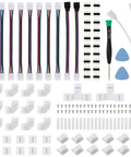 Easy Install 5050 RGB LED Strip Connector Kit With 4 Pin 10mm Connectors, Clips And Tools For Durable, Clean Light Strip Edges, L Shape Connectors