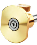 Close-up of the Professional Grade Brass Wheel Marking Gauge Kit head with precise cutter wheel and adjuster for woodworking.
