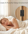 Sleeping woman with Four Pack Lift Off Door Hinges 2.5 By 1.5 Inches Stainless Steel inset, promoting silent operation.