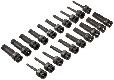 Denali 20-Piece Half-Inch Drive Impact Hex Socket Set With SAE And Metric Sizes Carrying Case Pro-Grade Cr-Mo Steel One-Piece Construction Black Oxide Finish Laser-Etched IDs Built To Last And Boss-Level Tough For Pros