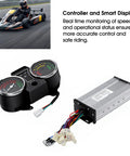 Electric Brushless DC Motor Kit 48V 2000W With Controller Display For Go Karts, Motorcycles, And Scooters, Real Time Speed Readout
